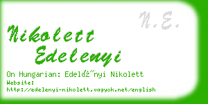 nikolett edelenyi business card